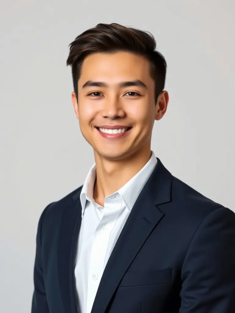 A professional headshot of a business person, symbolizing the Basic Membership tier, set against a clean, modern background, suitable for a business networking platform.